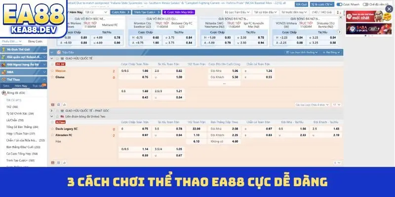 3 cách chơi thể thao EA88 cực dễ dàng