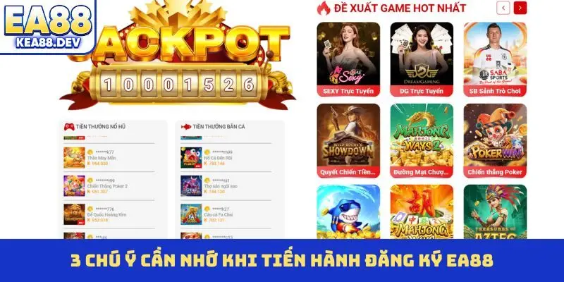 3 chú ý cần nhớ khi tiến hành đăng ký EA88