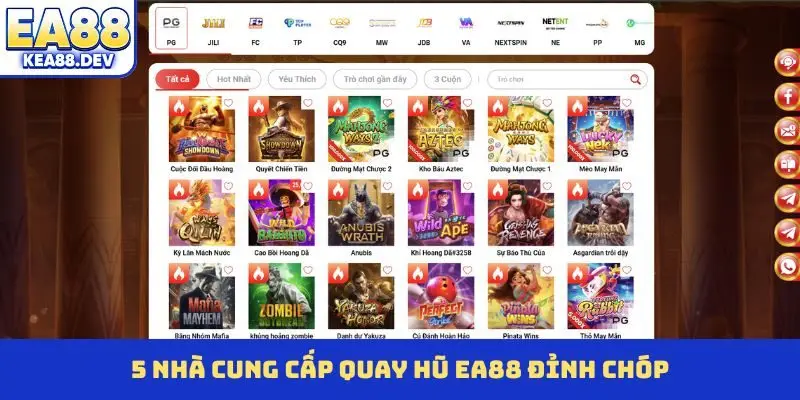 5 nhà cung cấp quay hũ EA88 đỉnh chóp