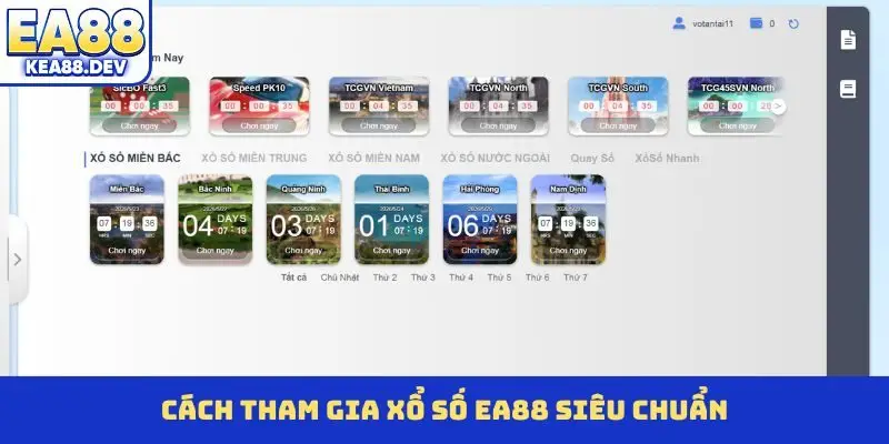 Cách tham gia xổ số EA88 siêu chuẩn